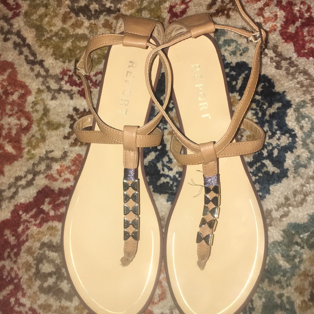 Report Brand tan size 8 gently used sandals - Picture 2 of 8